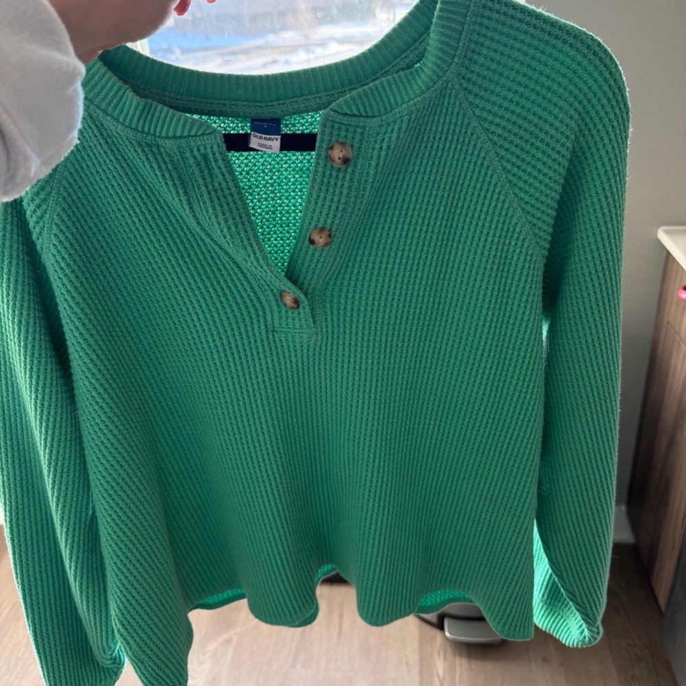 Old Navy Mint Green Buttoned Sweater